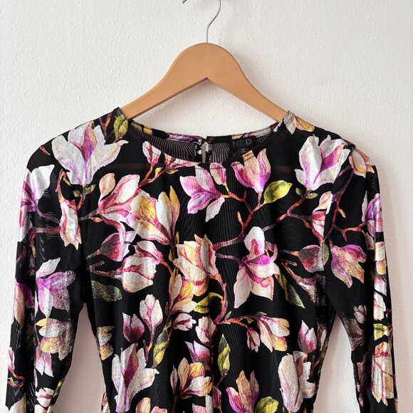 NBD Binx Black Floral Bodysuit - Picture 5 of 10